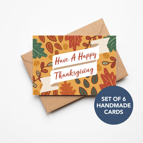 Have A Happy Thanksgiving Pack of 6 Cards
