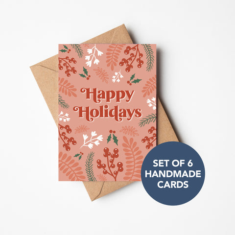 Happy Holidays Pack of 6 Cards