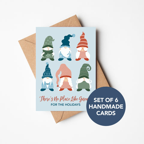 There's No Place Like Gnome for the Holidays Pack of 6 Cards